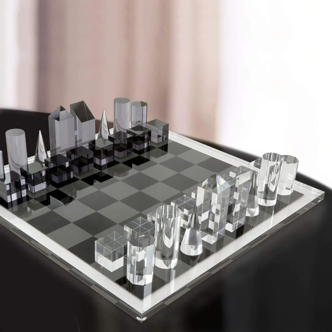 BSCI Factory Customized Logo Acrylic Chess Set