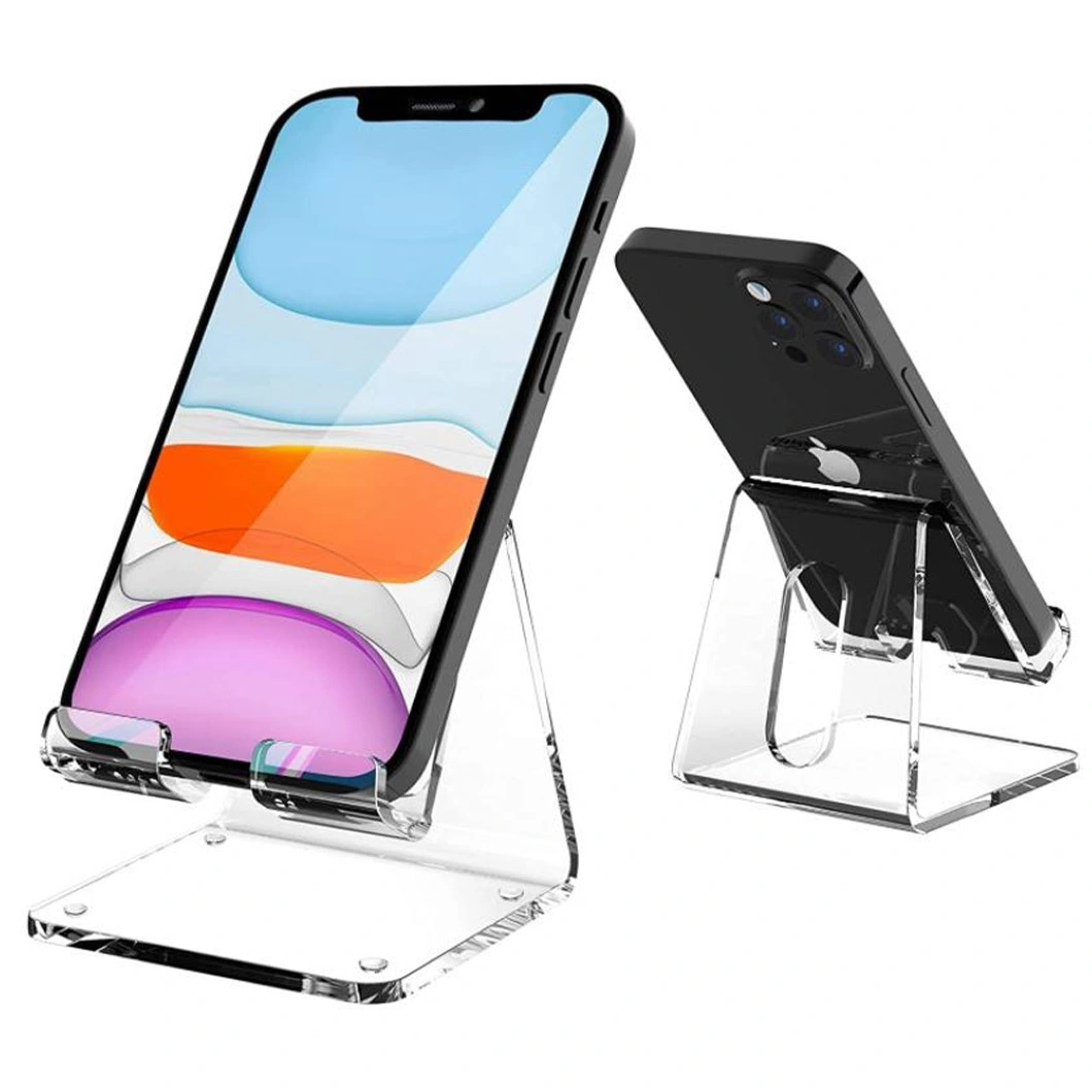 Factory Wholesale Home Office Desk Accessories Clear Phone Stand Desk Acrylic Cell Phone Holder Stand Acrlic Display