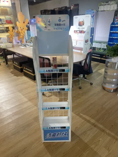 Exhibición de madera modificada para requisitos particulares de la exhibición del vino del estante de la botella de cerveza del piso de la tienda al por menor para las botellas