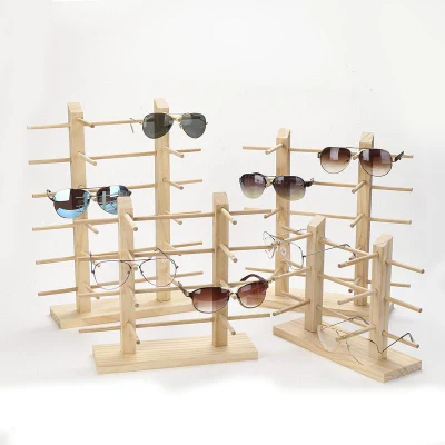 Estante de almacenamiento para tienda de gafas de madera maciza, soporte para gafas de sol, montura para gafas, expositores de gafas