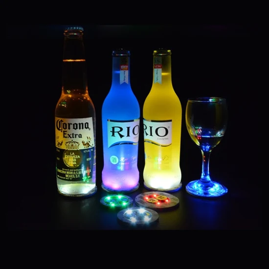 Almohadilla LED Intermitente Posavasos LED Botella LED Base adhesiva Base de pantalla LED