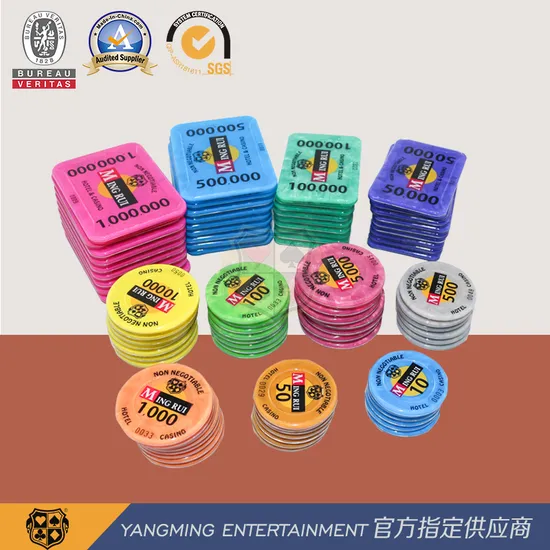 Diseño avanzado Internacional RFID Chip independiente Anti-falsificación Acrílico Chip Coin Set Soporte personalizado